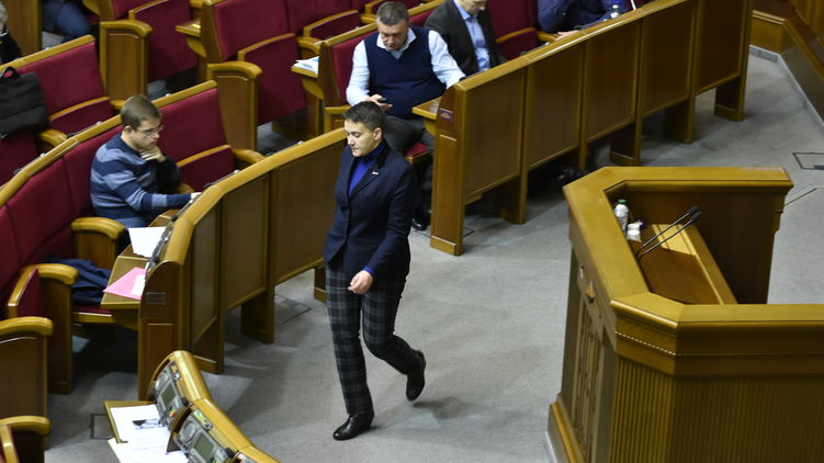 Надежда Савченко в парламенте на прошлой неделе, фото: Аркадий Манн, "Страна"