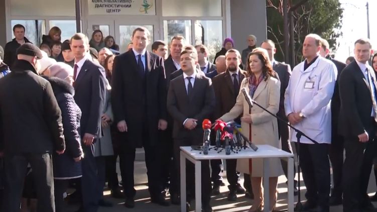 Зеленский общается с Годунком. Скриншот: Facebook/ Офіс Президента України 
