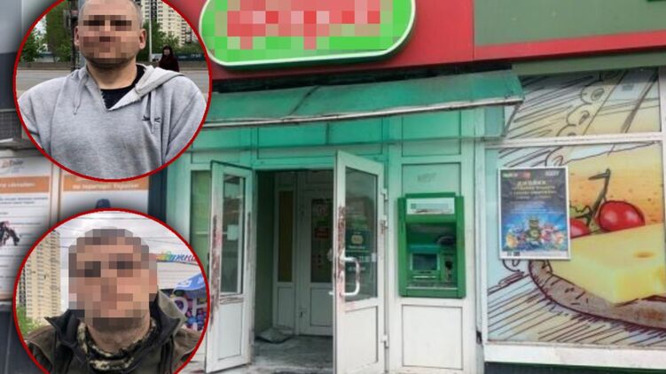 Злоумышленников задержали сразу после подрыва банкомата. Фото: прокуратура Киева