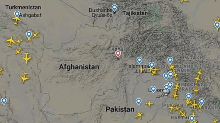 По данным Flightradar на 10.00 16 августа в аэропорту Кабула уже не было ни одного самолета