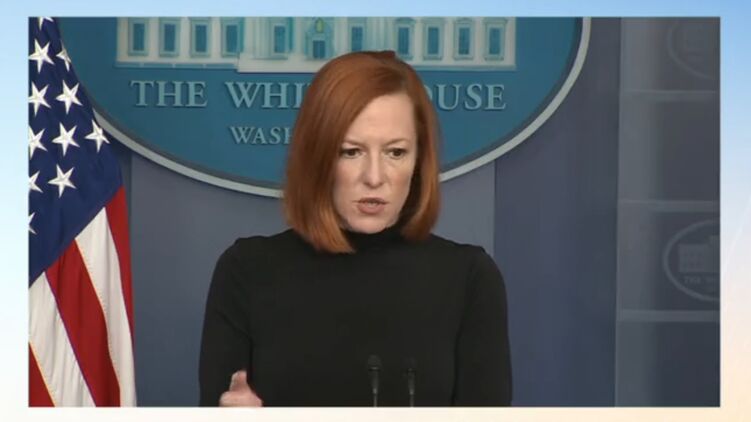 Псаки ответила о военных планах США. Скриншот