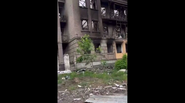 Результаты обстрелов в Северодонецке. Фото: скриншот из видео