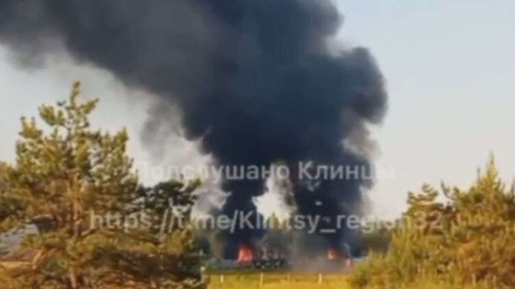 Взрыв в Брянской области. Скриншот из видео