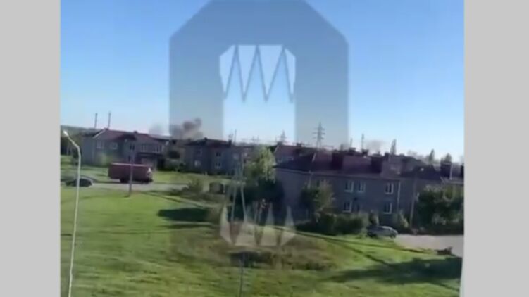 В России заявили об обстреле приграничного города Шебекино под Белгородом. Скриншот видео