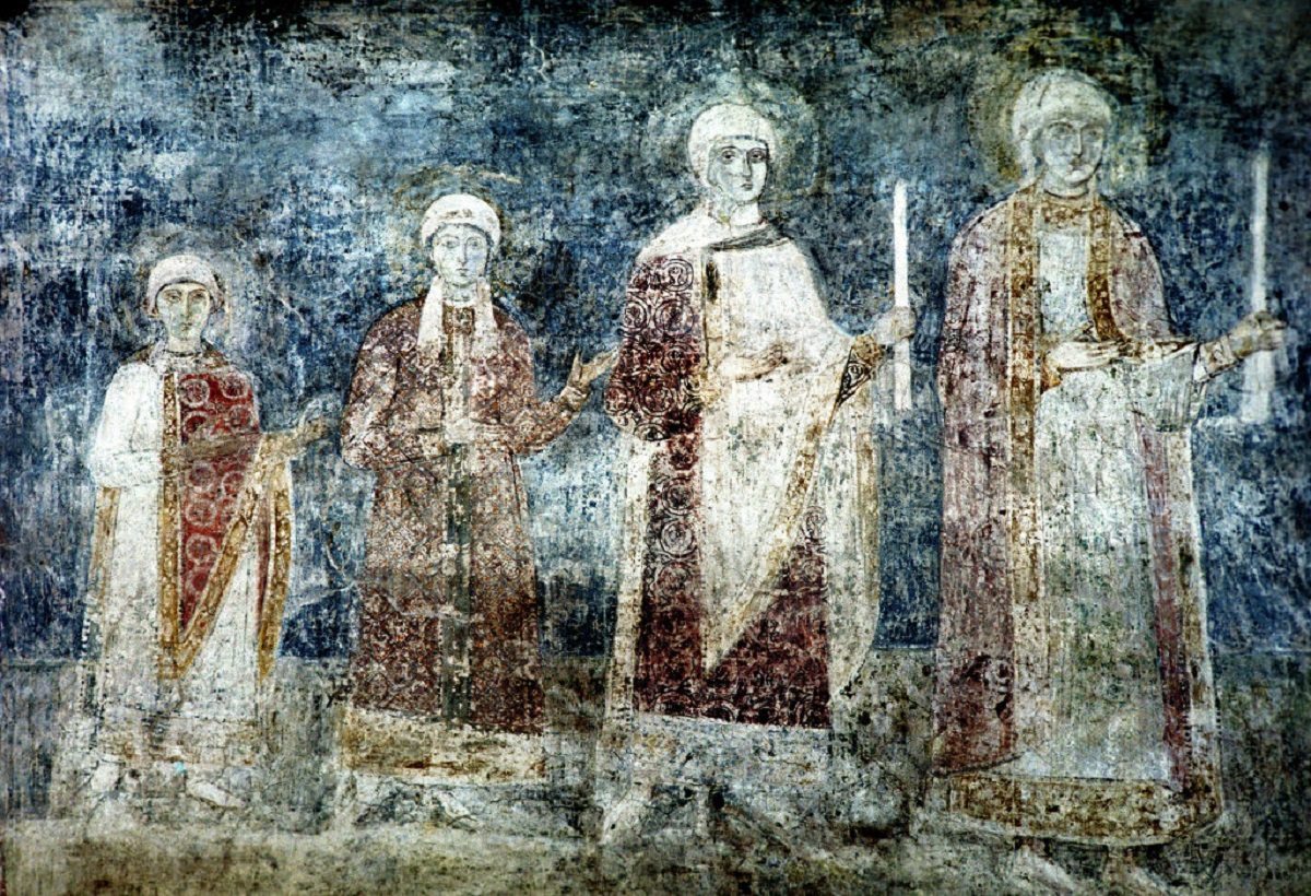 Дочки Ярослава. Агафія – третя. Фреска у Софійському соборі
