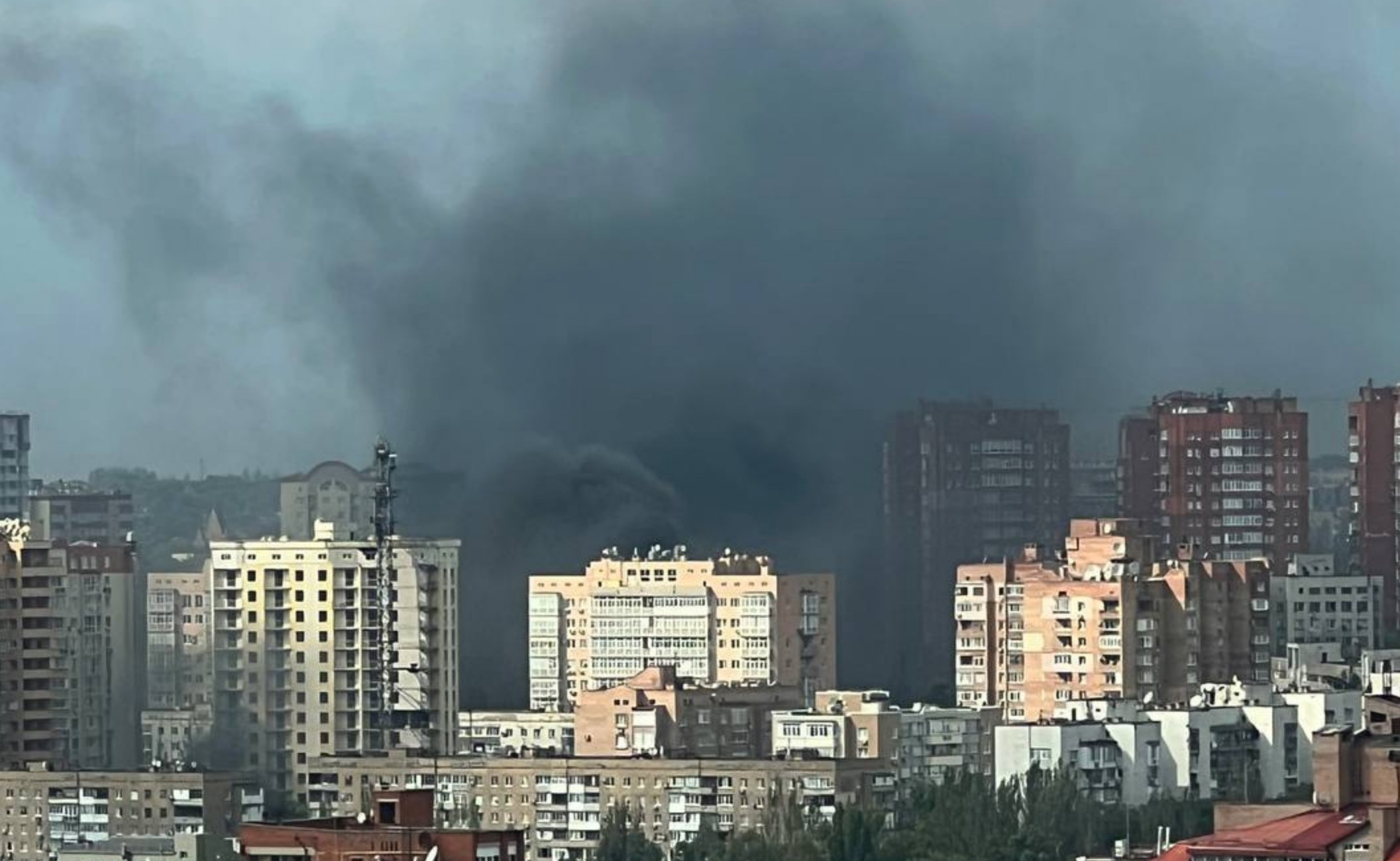 Последствия удара по Донецку 4 сентября
