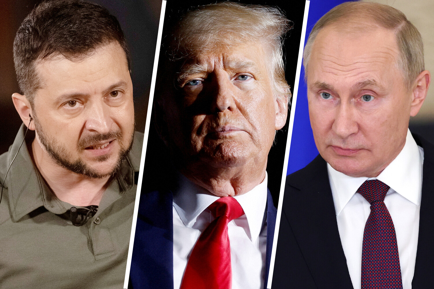 Володимир Зеленський, Дональд Трамп, Володимир Путін. Колаж "Газети.ру"