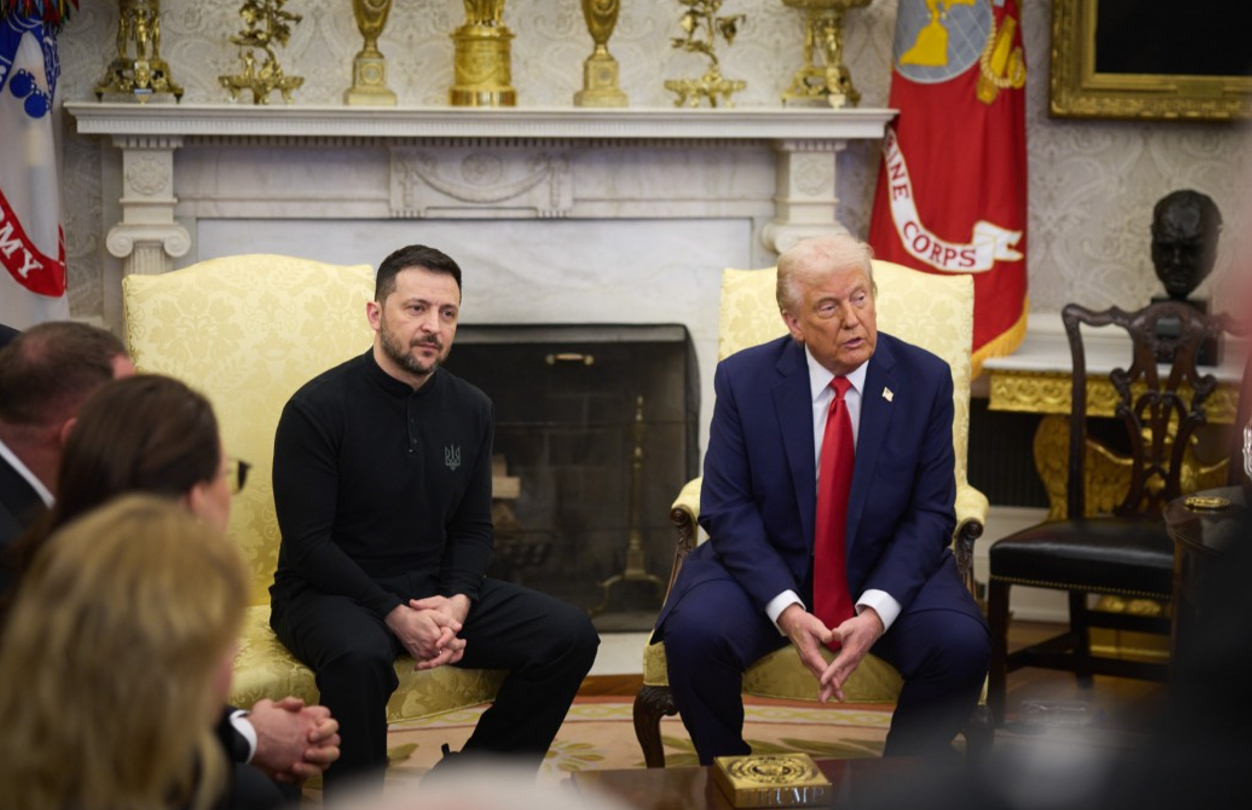 Владимир Зеленский и Дональд Трамп во время конфликта в Белом доме. Фото: president.gov.ua