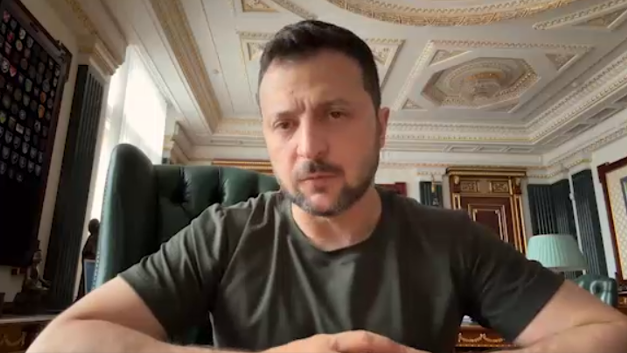Зеленский записал новое обращение. Скриншот видео