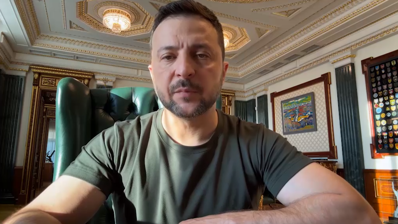 Зеленский записал новое обращение. Скриншот видео